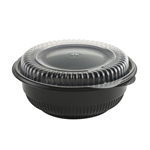 Incredi-Bowl Polypropylene Bowl with Lid, Black, 1/CS/250