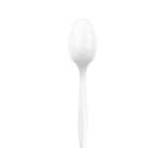 Mediumweight Prime Source Polypropylene Teaspoon, White, 1000/cs