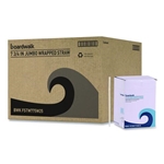 7.75 inch Boardwalk Flexible Wrapped Straws, Plastic, White, 500/pack, 20 Packs/ct