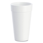 20oz 20J16 Dart Foam Drink Cups, White, 500/cs