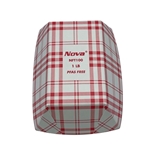1lb Red Plaid Food Tray PFAS Free 1000/cs