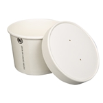 16oz Prime Source Hot/Cold Food Paper Container, White, 500/cs