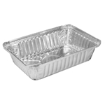 Aluminum Oblong Container Pans, 2.25 lb, 30 GA, 500/cs