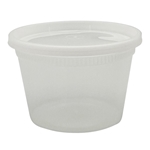 16oz Heavy Duty Deli Containers, Empress, Clear, Combo Pack, 240/cs