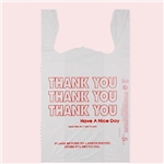 IBS 1/6 Thank You Red Print White T-Shirt Bag 850 PK