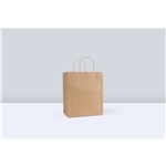 60# IBS Reddi-2-Go Twist Handle Paper Shopping Bag 10x6.75x12 Kraft 250/cs