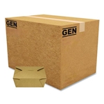 #8 48oz Reclosable Kraft Takeout Box, Containers, Paper, 300/cs