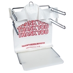 13x8x22 T-Sack "Thank You" Grocery Bag, White/Red, 16 Mic, 1000/cs