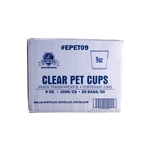 9oz Squat PET Clear Cups 1000/cs