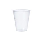 12oz Conex Polystyrene Ribbed Squat Cup, Translucent, 1000/cs