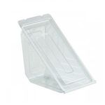 Anchor Packaging 6.6x3.5x3.5 Hinged Sandwich Wedge Clear Base / Clear Lid 250 / cs