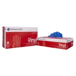 Medium Vinyl Glove Blue Empress Powder Free, 100 per box, 10 Boxes