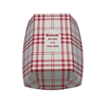 3lb Red Plaid Food Tray PFAS Free 500/cs