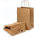 10x6.5x12 Inch Duro Dubl Life Bistro Shop Bag, Kraft, 250/cs