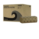9x9.45 Multifold Paper Towels, 1-Ply, Natural, Boardwalk, 4000/cs