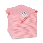 16x16 Boardwalk Microfiber Cleaning Cloths, Pink, 24/pack