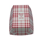2lb Red Plaid Food Tray PFAS Free 1000/cs