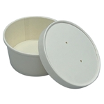 8oz Empress Paper Food / Soup Container w/ Lid White Combo 250/cs