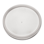 8-32oz Dart Plastic Lids for Squat Foam Cups, Flat, Vented, Translucent, 1000/cs