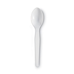Heavyweight Dixie Plastic Cutlery, Teaspoons, White, 1,000/ct