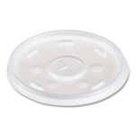 12oz Dart Translucent Lid for foam cup with straw slot - 1000 ct