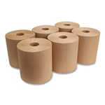 8" x 800 FT Green Universal Roll Towels, 1-Ply Natural Boardwalk 6/cs