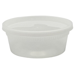 8oz Heavy Duty Deli Containers, Clear, Combo Pack Empress 240/cs