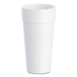 24oz 24J16 DART Foam Drink Cups, Hot/cold, White, 500/cs