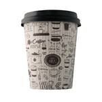 Empress 10oz Wrapped Squat Paper Hot Cup Stock Good Day Print 20/50