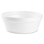 8 oz Squat Dart Foam Container, 4.63" Diameter X 1.13"h, White, 500/case