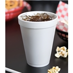 16oz 16J16 Dart Foam Drink Cups, White, 1000/cs