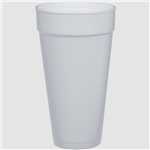 24oz 24J16 DART Foam Drink Cups, Hot/cold, White, 500/cs