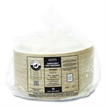 Compostable Fiber Dinnerware, ProPlanet Seal, 3-Compartment Plate, 10" dia, Ivory, 500/Carton