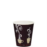 Thermoguard Insulated Paper Hot Cups, 12 Oz, Steam Print, 600/carton
