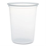 Microgourmet Plastic Deli Container, 32 oz, 4.7" Diameter x 5.7" h, Clear, 500/Carton
