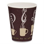 8oz Thermoguard Insulated Paper Hot Cups, Steam Print, 1,000/ct