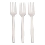 Cpla Cutlery, Fork, White, Unwrapped, 1,000/carton
