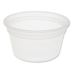Newspring DELItainer Microwavable Container, 12 oz, 4.6 x 4.6 x 2.5, Clear, Plastic, 480/Carton