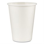 12oz Paper Hot Cups, White, 50/sleeve, 20 Sleeves/ct