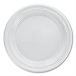 Famous Service Impact Plastic Dinnerware, Plate, 10.25" Dia, White, 500/carton