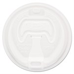 Optima Reclosable Lid, Fits 12 Oz To 24 Oz Foam Cups, White, 100 Pack, 10 Packs/carton