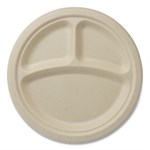 Fiber Plates, 9" dia, Natural, 1,000/Carton