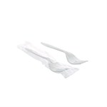Fieldware Cutlery, Individually Wrapped, Fork, White, 1,000/Carton