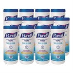 Premoistened Hand Sanitizing Wipes, 5.78 x 7, Fresh Citrus, White, 100/Canister, 12 Canisters/Carton