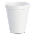 Foam Drink Cups, 8 Oz, White, 25/bag, 40 Bags/carton