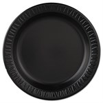 Quiet Classic Laminated Foam Dinnerware, Plate, 9" Dia, Black, 125/pack, 4 Packs/carton
