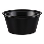 Polystyrene Portion Cups, 2 Oz, Black, 250/bag, 10 Bags/carton