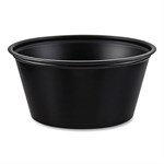Polystyrene Portion Cups, 3.25 oz, Black, 250/Bag, 10 Bags/Carton