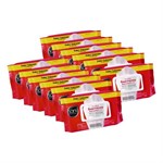No-Rinse Sanitizing  Multi-Surface Wipes, 1-Ply, 8 x 9, Unscented, White, 72 Wipes/Pack, 12 Packs/Carton
