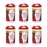 No-Rinse Sanitizing Multi-Surface Wipes, Unscented, White, 175/Container, 6/Carton